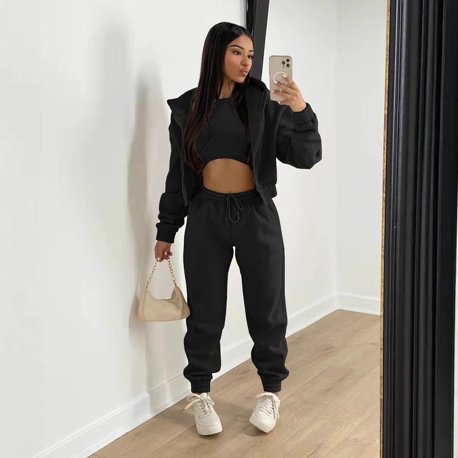 Damernas stiliga sportdräkt med avslappnad hoodie och elastiska midjeband Eva Jonsson-Eva Jonsson
