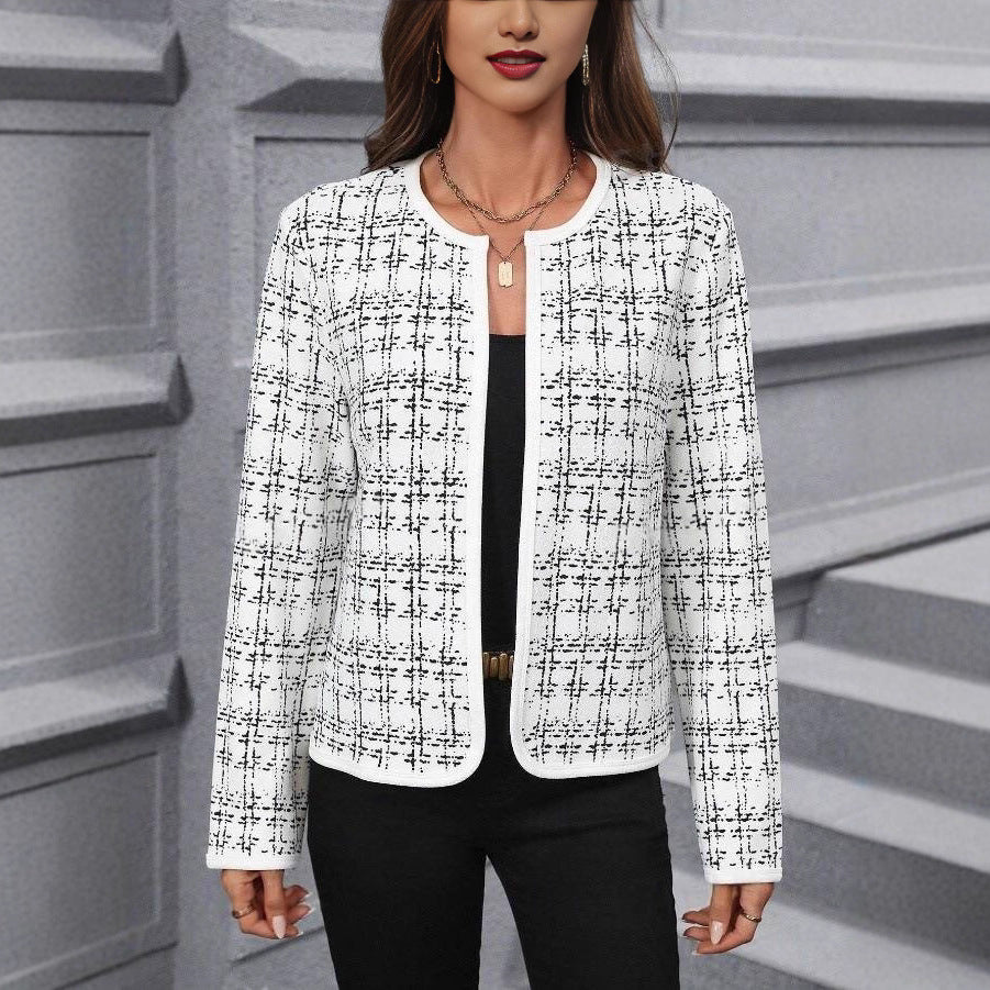 Damernas strukturerade blazerjacka med kontrastdetaljer Mirla-Eva Jonsson