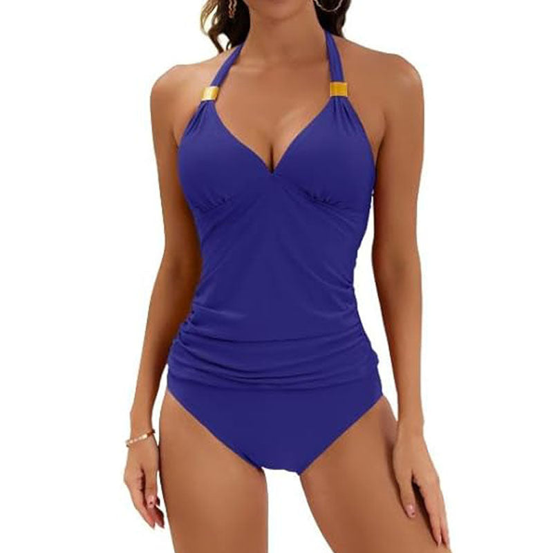 Damernas tankini med rynkat överdel och hög midja Mirla-Eva Jonsson