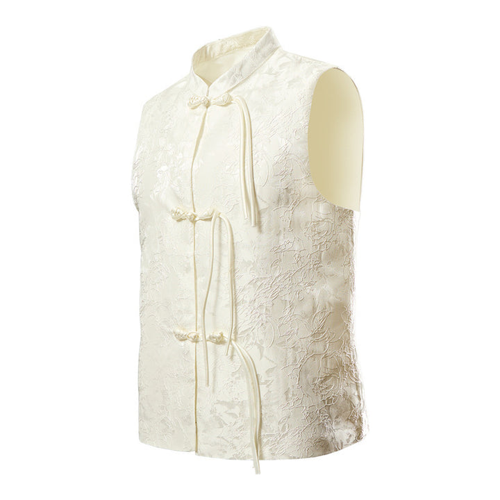 Damernas traditionellt broderad Kimono-väst Mirla-Eva Jonsson