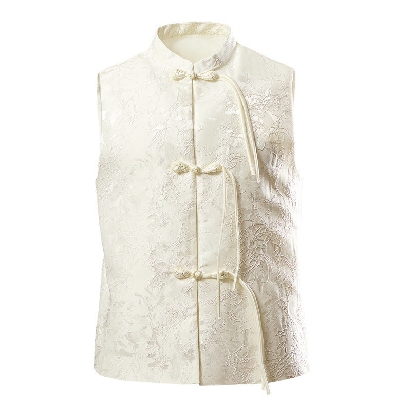 Damernas traditionellt broderad Kimono-väst Mirla-Eva Jonsson