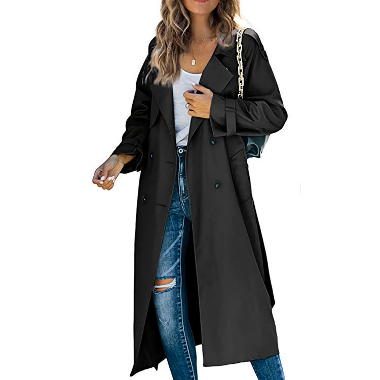 Damernas trenchcoat i lätt, andningsbart material med dubbel knapprad och sidofickor Eva Jonsson-Eva Jonsson