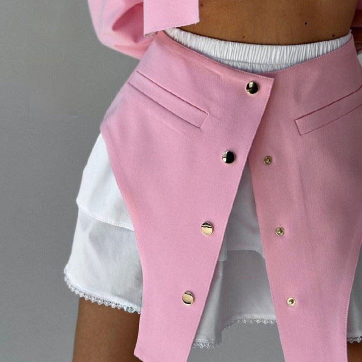 Damernas trendiga crop-jacka klänning-set Mirla-Eva Jonsson