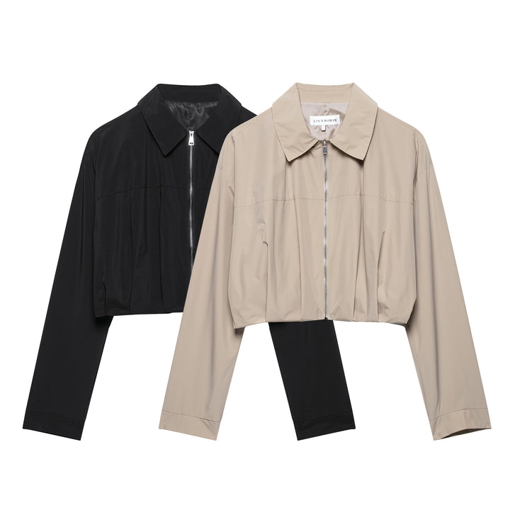 Damernas trendiga cropped jacka Mirla-Eva Jonsson