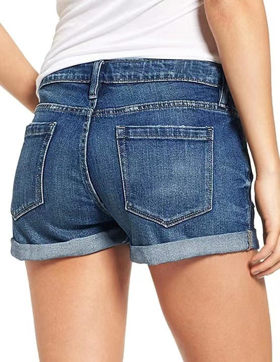 Damernas trendiga förstörda jeansshorts Mirla-Eva Jonsson