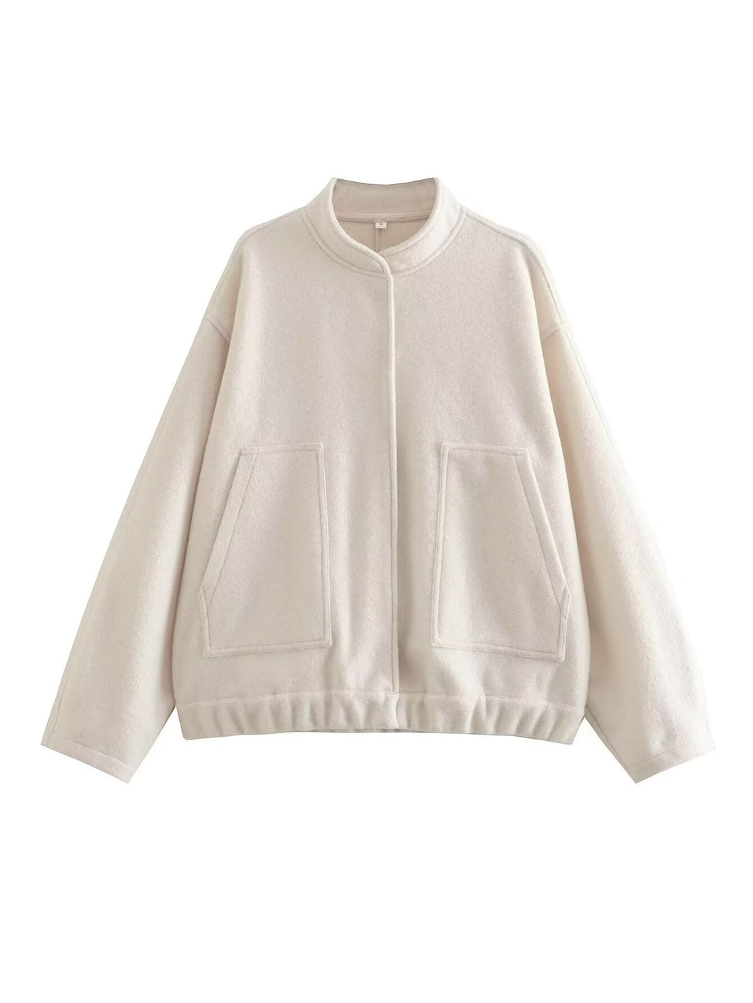 Damernas trendiga oversized jacka med ståkrage och sidofickor Eva Jonsson-Eva Jonsson