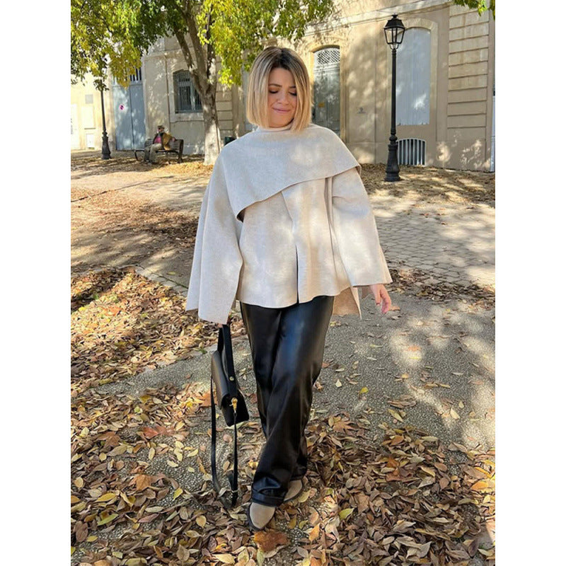 Damernas trendiga oversized-tröja med drapering Mirla-Eva Jonsson