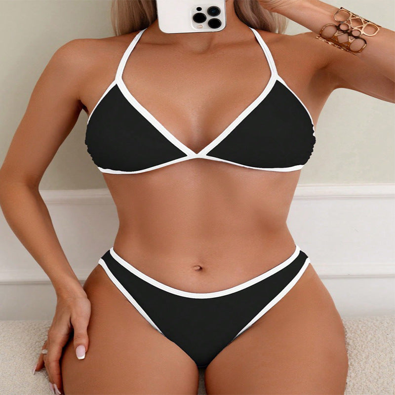 Damernas triangel-bikini med modern design och kontrasterande detaljer Mirla-Eva Jonsson