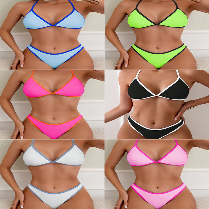 Damernas triangel-bikini med modern design och kontrasterande detaljer Mirla-Eva Jonsson