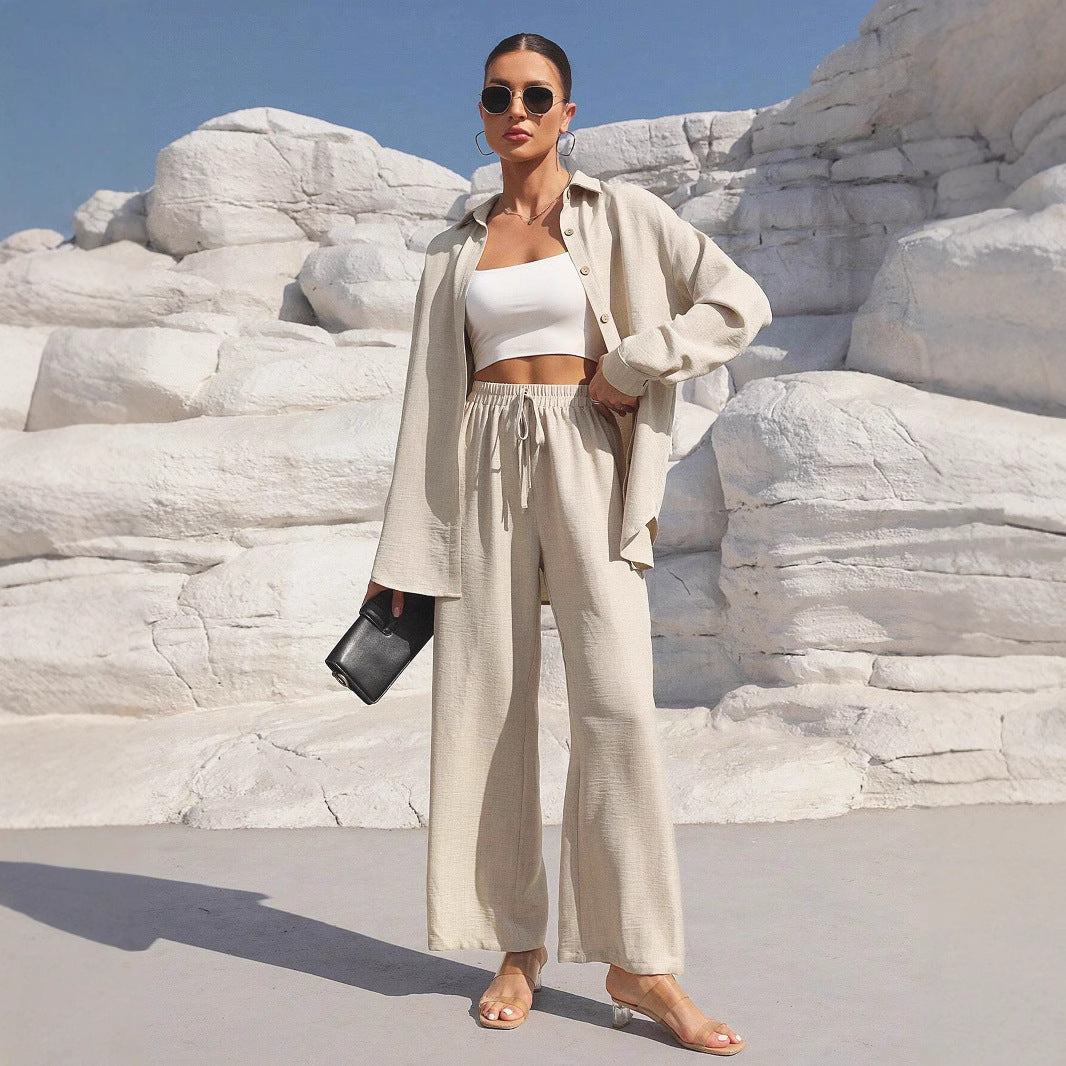 Damernas tvådelat set i lätt, andningsbart tyg med elegant oversized passform Mirla-Eva Jonsson