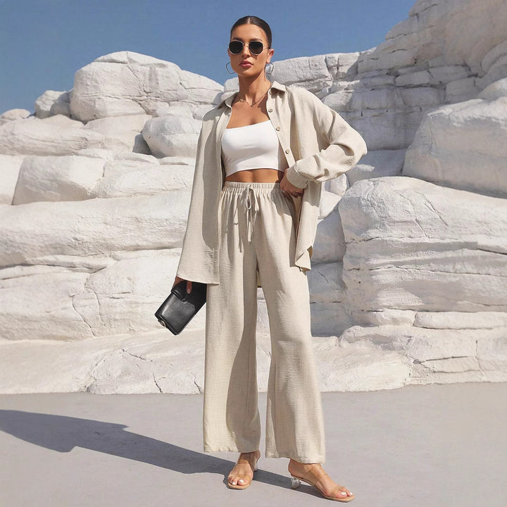 Damernas tvådelat set i lätt, andningsbart tyg med elegant oversized passform Mirla-Eva Jonsson