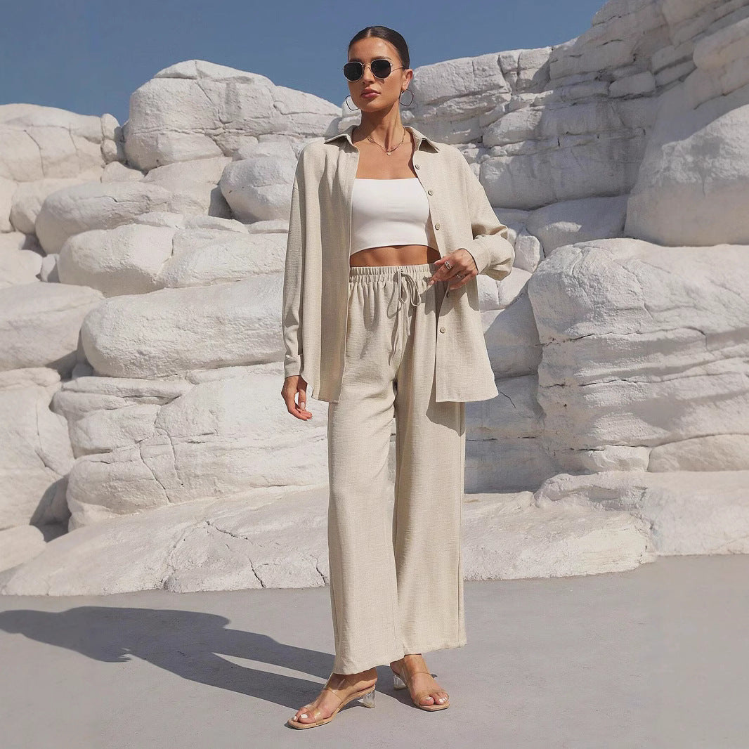 Damernas tvådelat set i lätt, andningsbart tyg med elegant oversized passform Mirla-Eva Jonsson