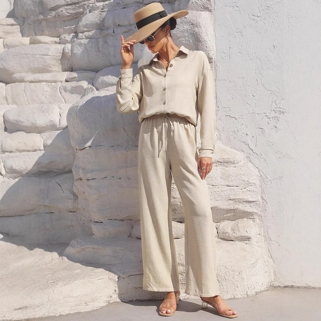 Damernas tvådelat set i lätt, andningsbart tyg med elegant oversized passform Mirla-Eva Jonsson