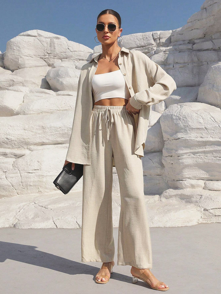 Damernas tvådelat set i lätt, andningsbart tyg med elegant oversized passform Mirla-Eva Jonsson