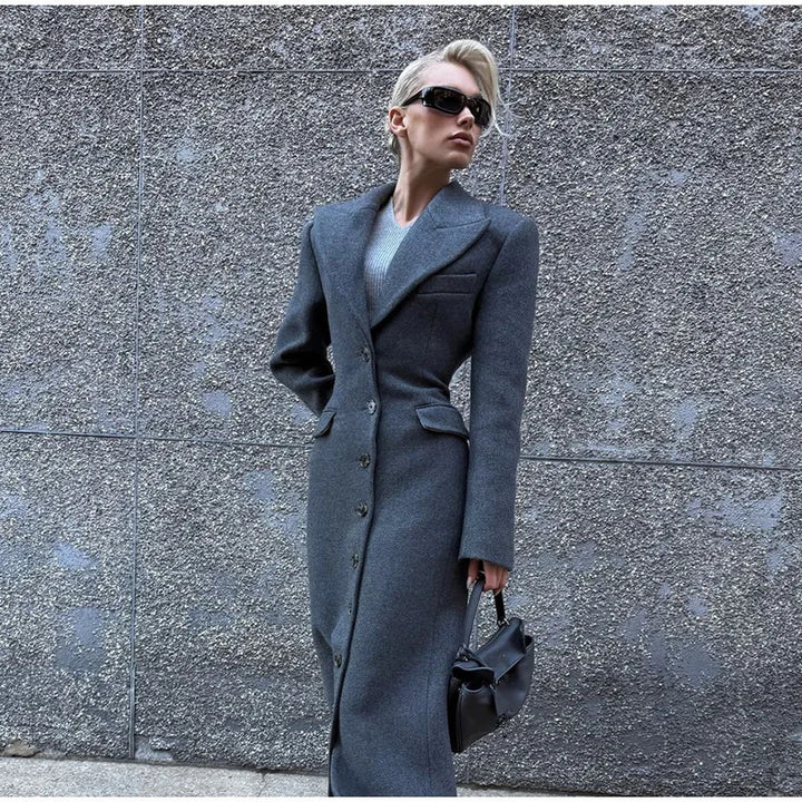 Damernas ullrock med elegant passform och dekorativa knapppdetaljer Eva Jonsson-Eva Jonsson