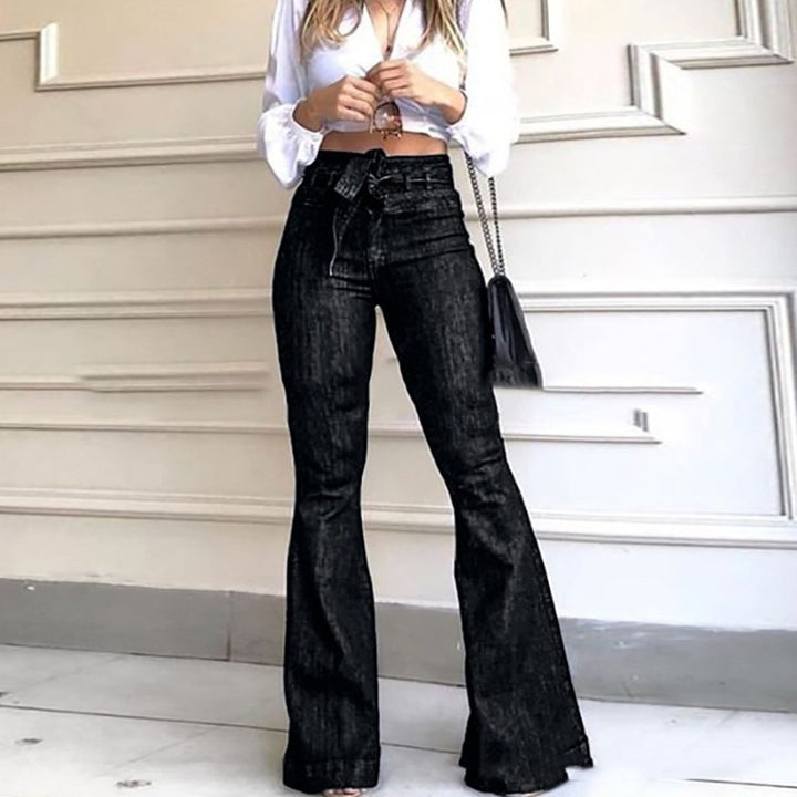 Damernas utsvängda jeans med hög midja Eva Jonsson-Eva Jonsson