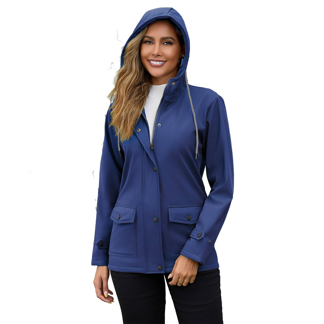 Damernas vattentäta hoodie-jacka med mjukt fleece-foder Eva Jonsson-Eva Jonsson