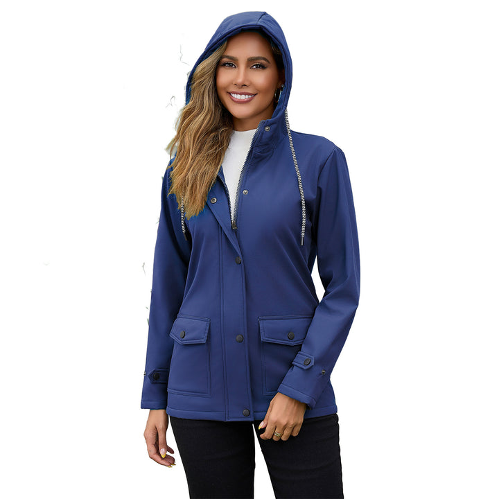 Damernas vattentäta hoodie-jacka med mjukt fleece-foder Eva Jonsson-Eva Jonsson