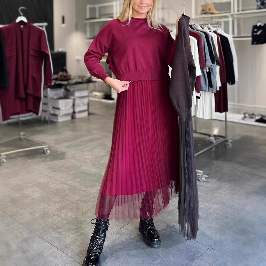 Damernas veckad maxikjol med elegant överdel och stiligt topp Mirla-Eva Jonsson