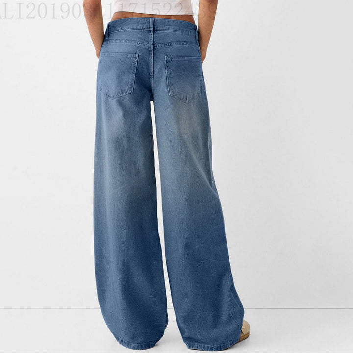 Damernas vida jeans med högt midja och klassiska fickor Mirla-Eva Jonsson