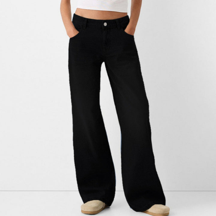 Damernas vida jeans med högt midja och klassiska fickor Mirla-Eva Jonsson