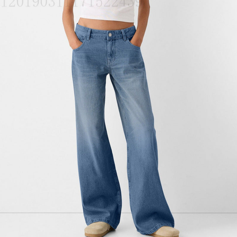 Damernas vida jeans med högt midja och klassiska fickor Mirla-Eva Jonsson