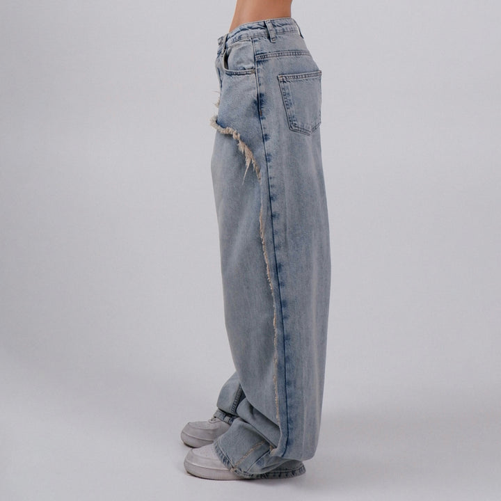 Damernas vida jeans med trendiga fransdetaljer Mirla-Eva Jonsson
