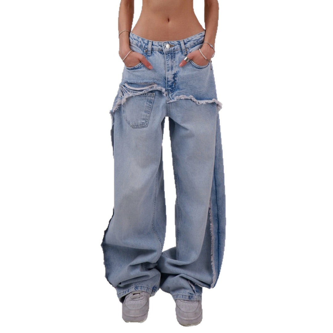 Damernas vida jeans med trendiga fransdetaljer Mirla-Eva Jonsson