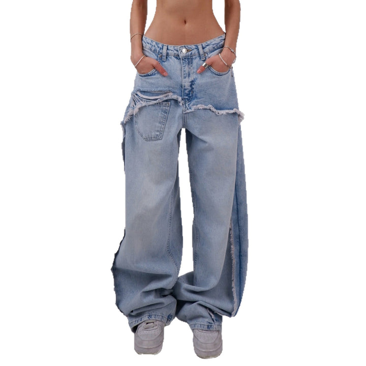 Damernas vida jeans med trendiga fransdetaljer Mirla-Eva Jonsson