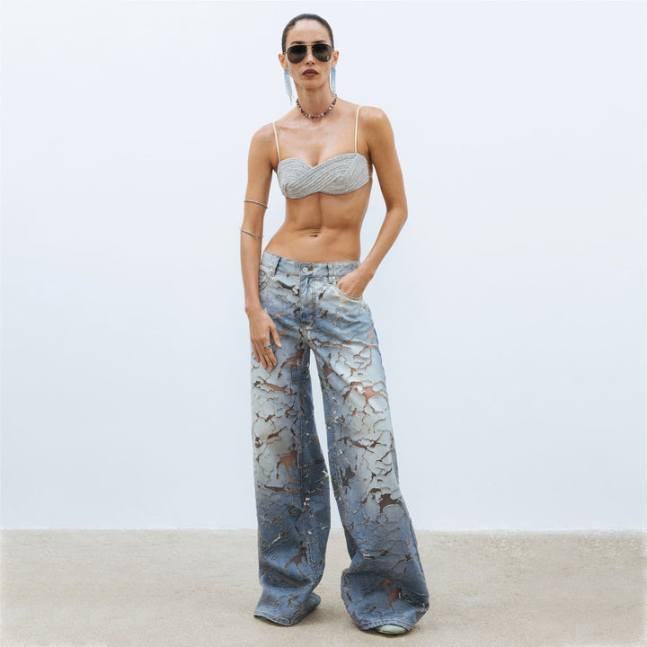 Damernas vida jeans med unik tvätt Mirla-Eva Jonsson