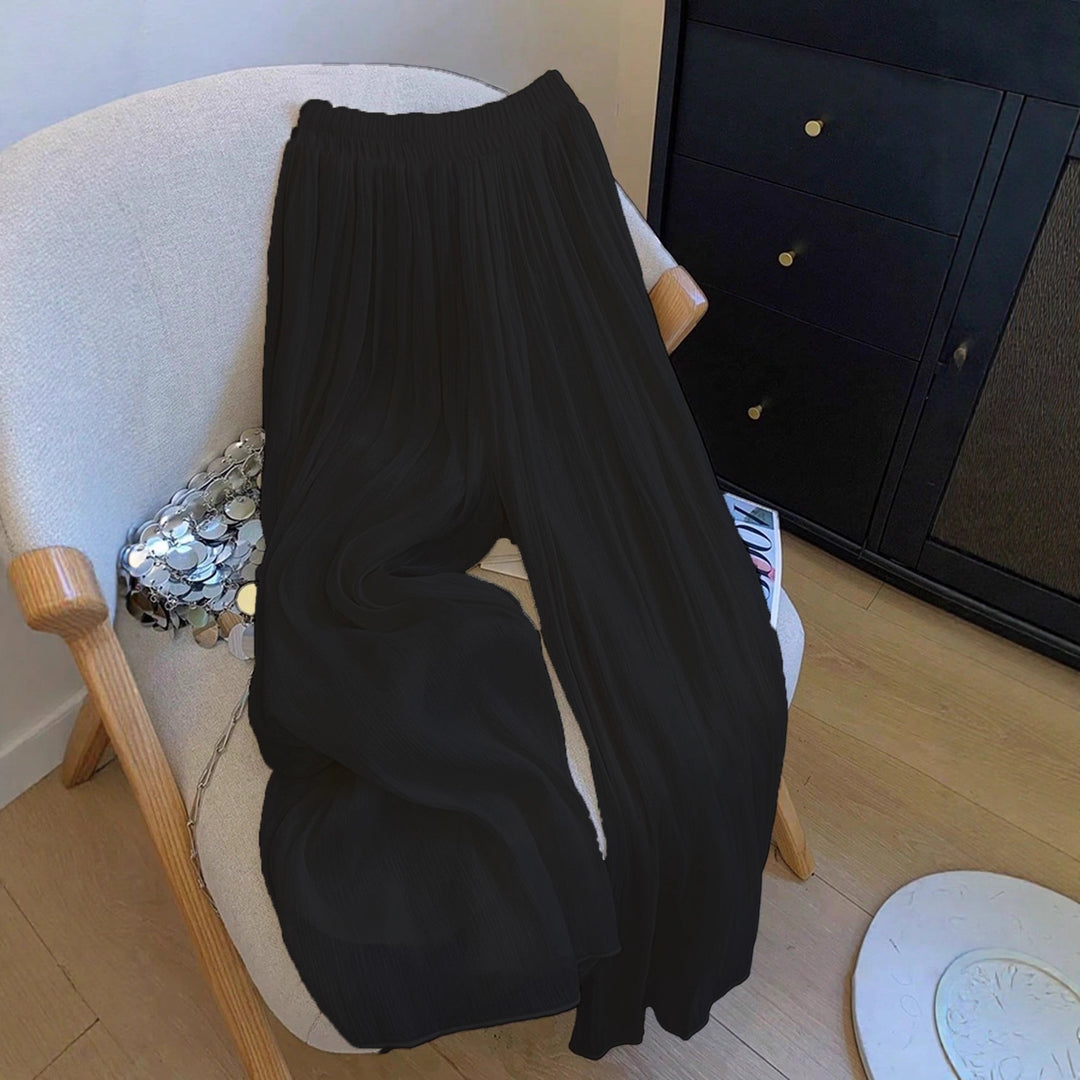 Damernas vida plisserade byxor med elastisk midjeband Mirla-Eva Jonsson