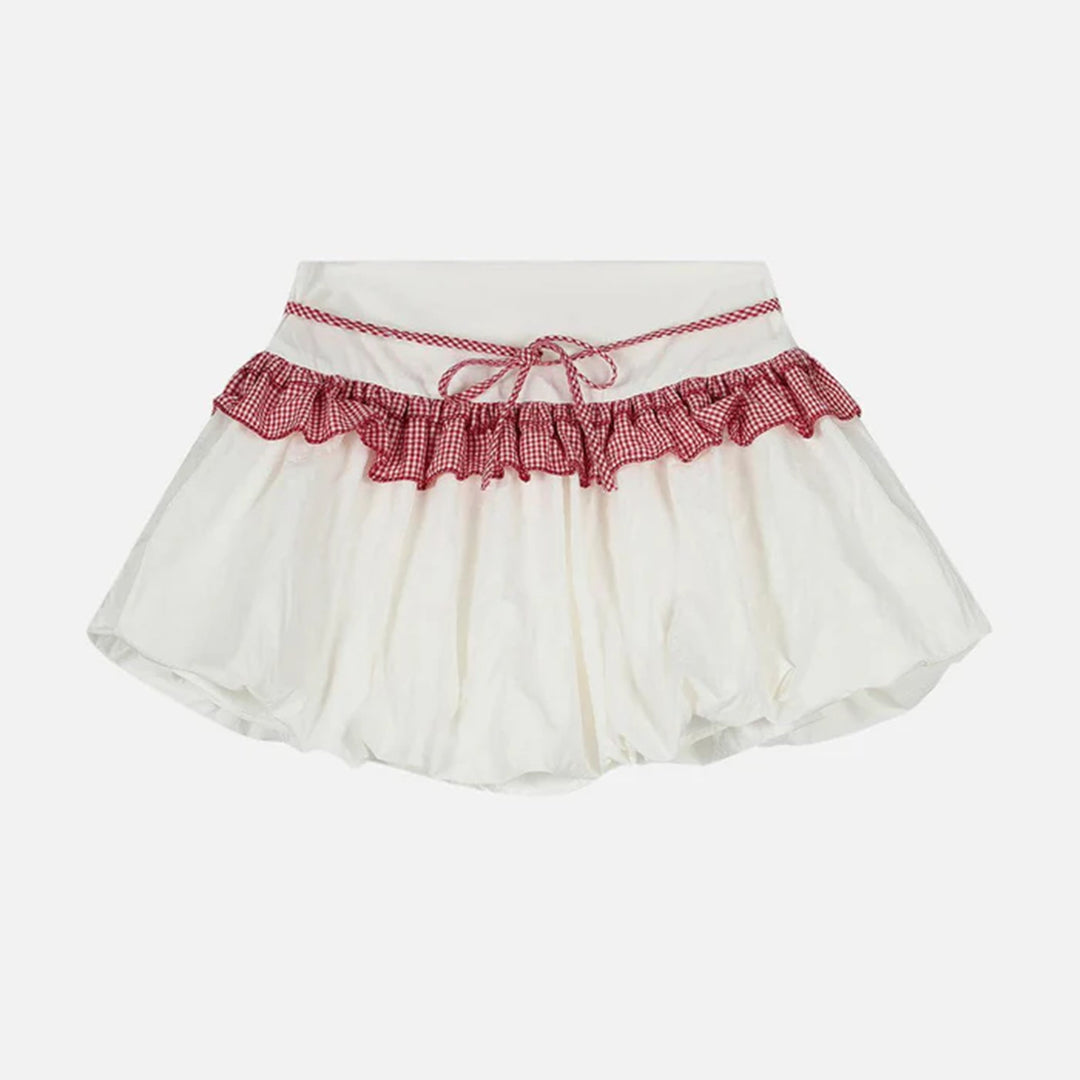 Damernas volangkjol med hög midja och lekfulla detaljer Mirla-Eva Jonsson