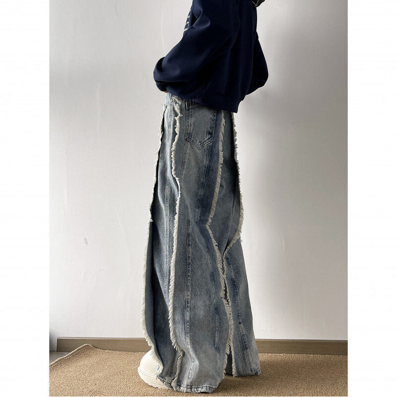 Damerns Lätta Vida Jeans med Fransar-design Mirla-Eva Jonsson