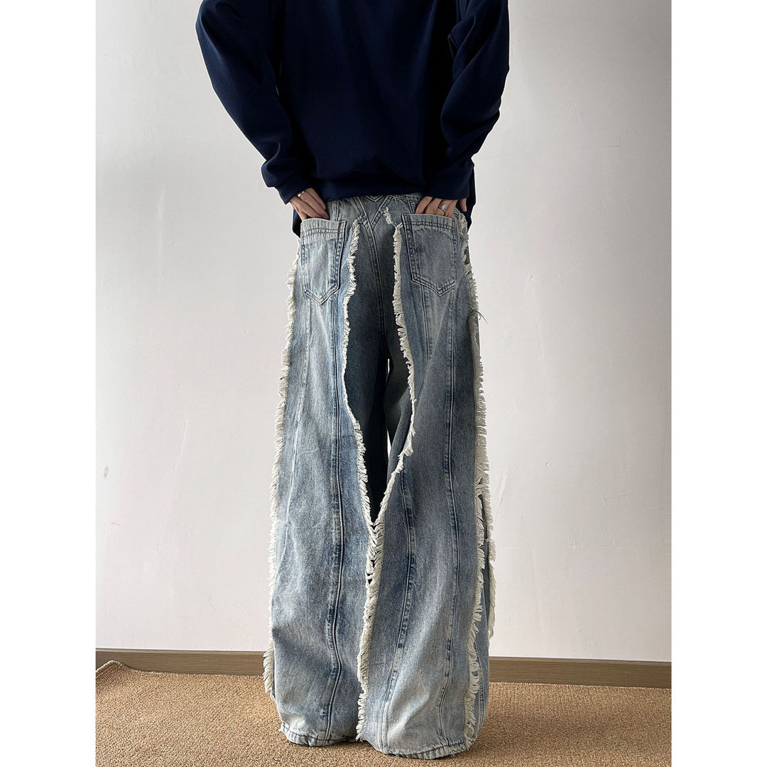 Damerns Lätta Vida Jeans med Fransar-design Mirla-Eva Jonsson