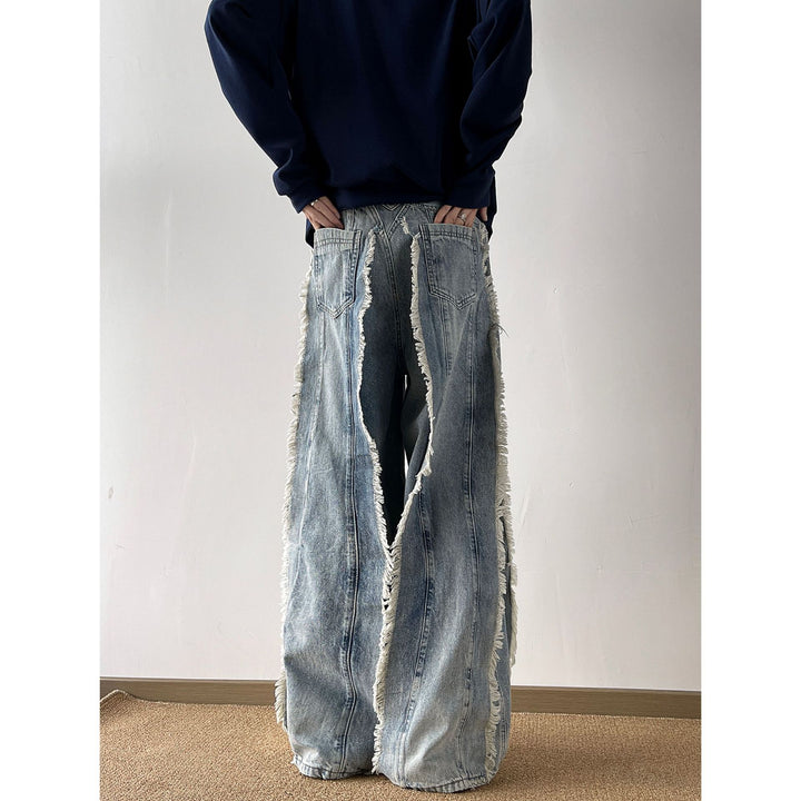 Damerns Lätta Vida Jeans med Fransar-design Mirla-Eva Jonsson