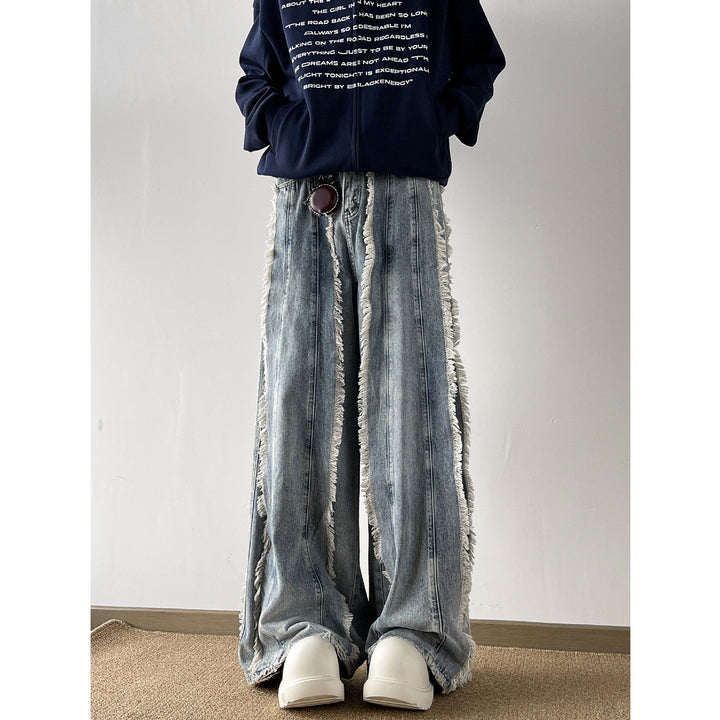 Damerns Lätta Vida Jeans med Fransar-design Mirla-Eva Jonsson