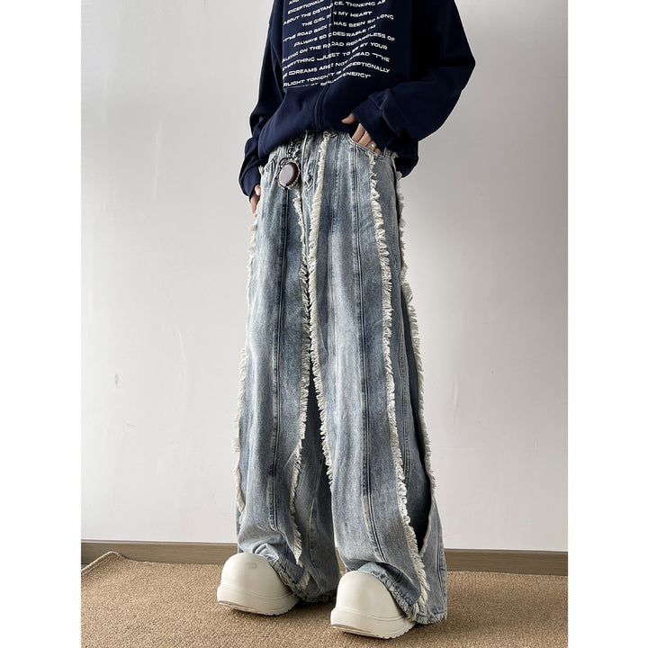 Damerns Lätta Vida Jeans med Fransar-design Mirla-Eva Jonsson