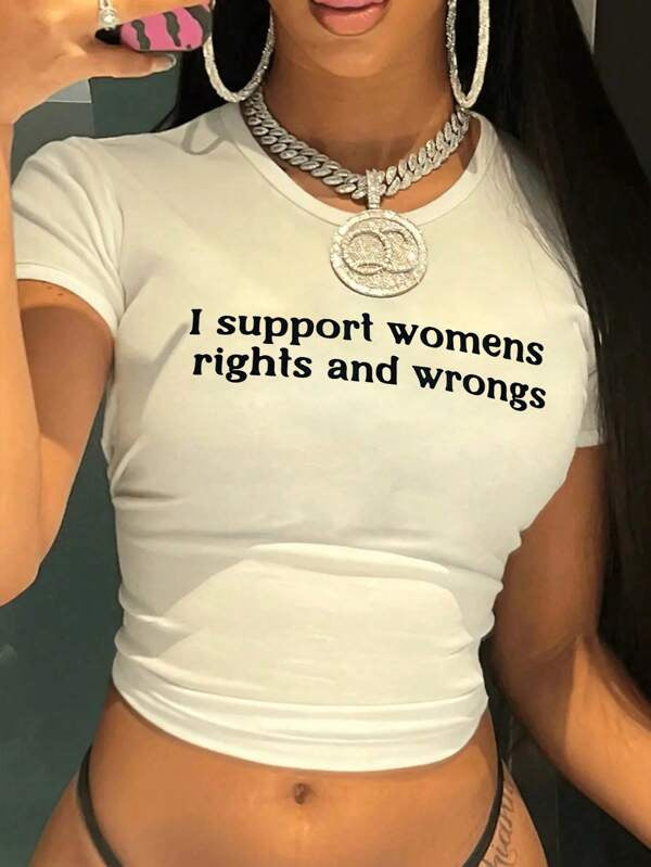 Damers Crop-T-shirt med kreativt motiv och figurnära snitt Mirla-Eva Jonsson