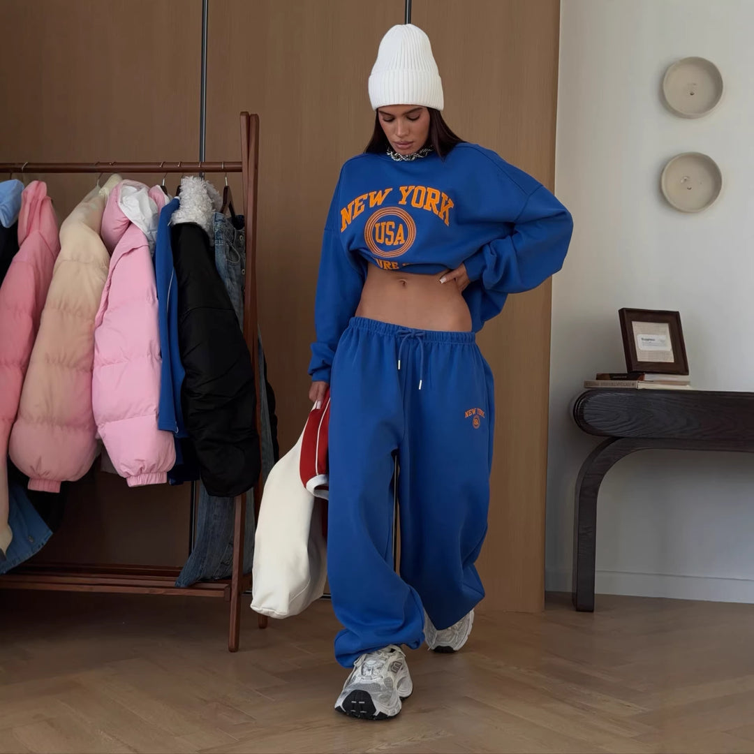 Damers Oversized Sweatshirt och Fritidsbyxor Set Mirla-Eva Jonsson