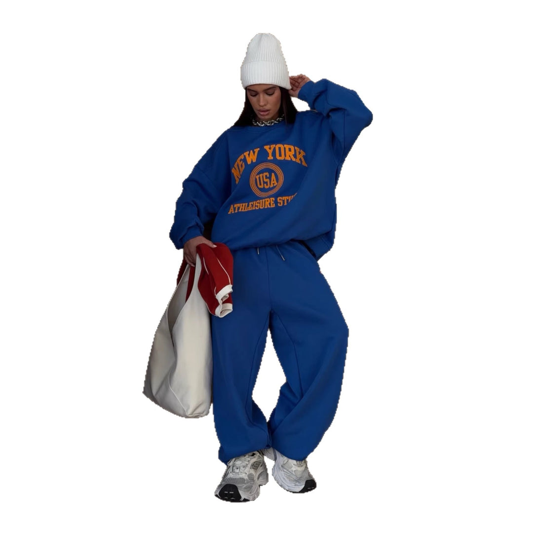Damers Oversized Sweatshirt och Fritidsbyxor Set Mirla-Eva Jonsson