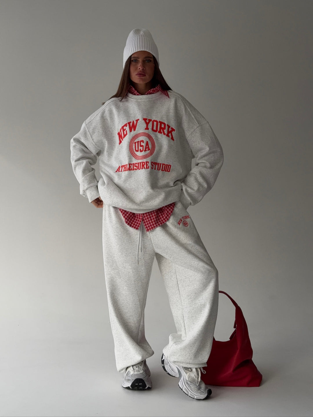 Damers Oversized Sweatshirt och Fritidsbyxor Set Mirla-Eva Jonsson