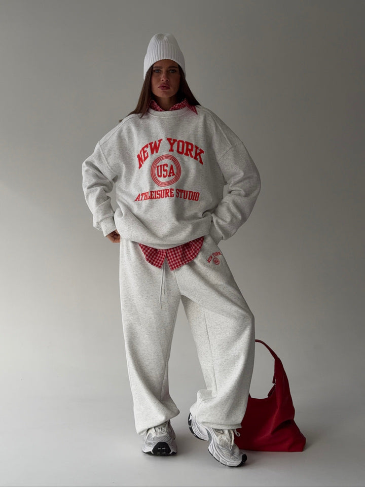 Damers Oversized Sweatshirt och Fritidsbyxor Set Mirla-Eva Jonsson