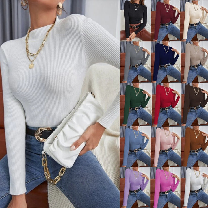 Damers långärmad tröja med elegant ribbmönster Eva Jonsson-Eva Jonsson