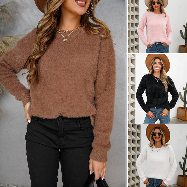 Damers mjuka stickade pullover med modern passform Mirla-Eva Jonsson