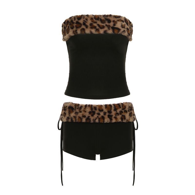 Damers mode bustier med konstpälskrage Mirla-Eva Jonsson