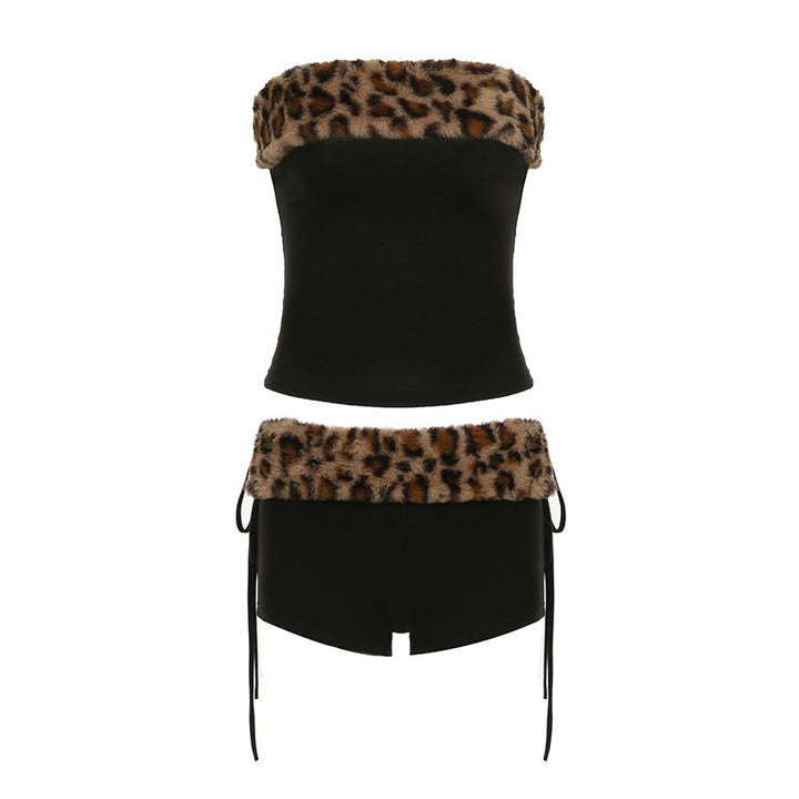 Damers mode bustier med konstpälskrage Mirla-Eva Jonsson