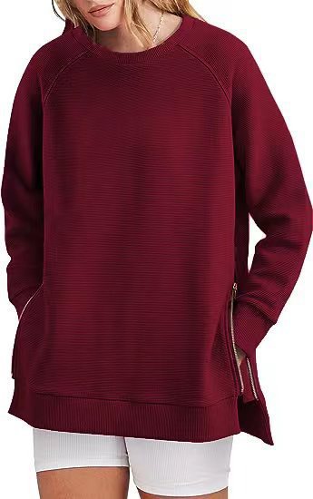 Damers modernt sweatshirt med sidodragkedjor Mirla-Eva Jonsson