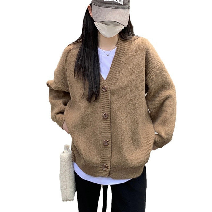 Damers oversized cardigan med stora knappar och avslappnad passform Mirla-Eva Jonsson