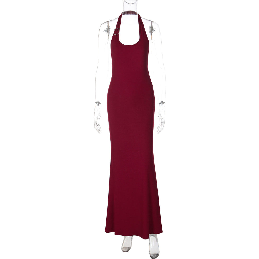 Dames Elegant Maxikleid mit Halterneck und figurbetonter Design Mirla-Eva Jonsson