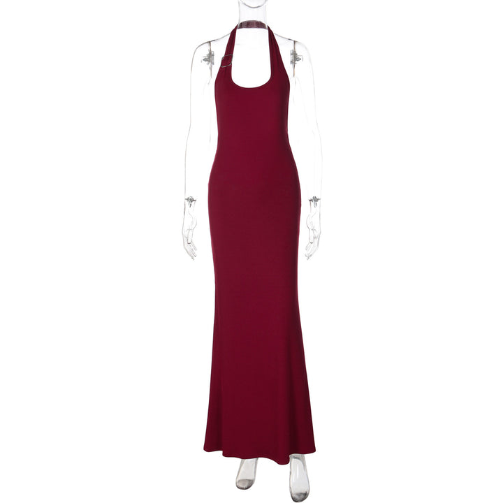 Dames Elegant Maxikleid mit Halterneck und figurbetonter Design Mirla-Eva Jonsson